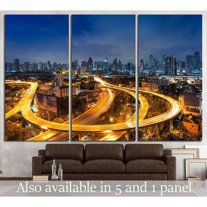 Bangkok cityscape №822 Ready to Hang Canvas Print - Zellart Canvas Prints ALL_Products, s-822