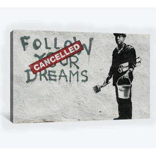 Banksy Chinatown - Ready to Hang Canvas Print - Zellart Canvas Prints 000Negative, 6018, ALL_Products