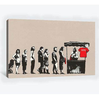 Banksy festival destroy capitalism - Canvas print - Zellart Canvas Prints 000Negative, 6023, ALL_Products, Negative