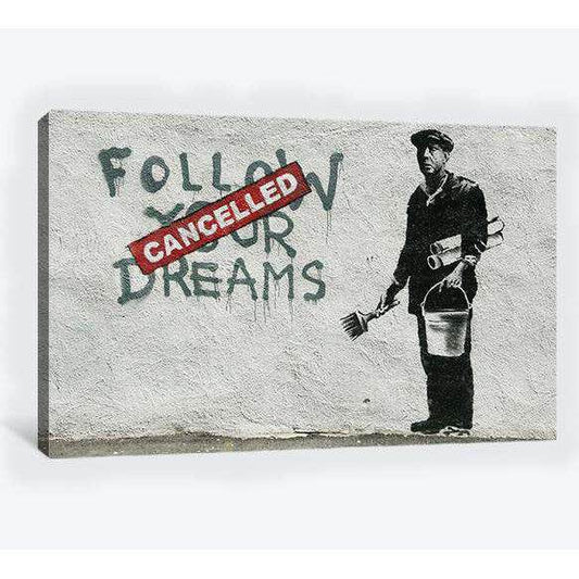 Banksy follow your dreams - Canvas print - Zellart Canvas Prints 000Negative, 6027, ALL_Products