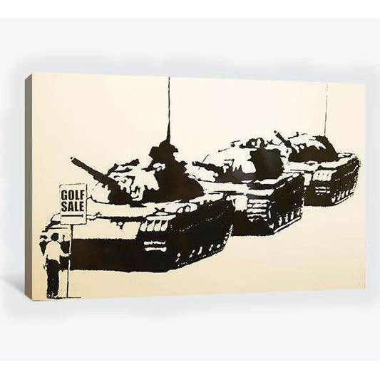 Banksy Golf sale for sale - Canvas print - Zellart Canvas Prints 000Negative, 6022, ALL_Products