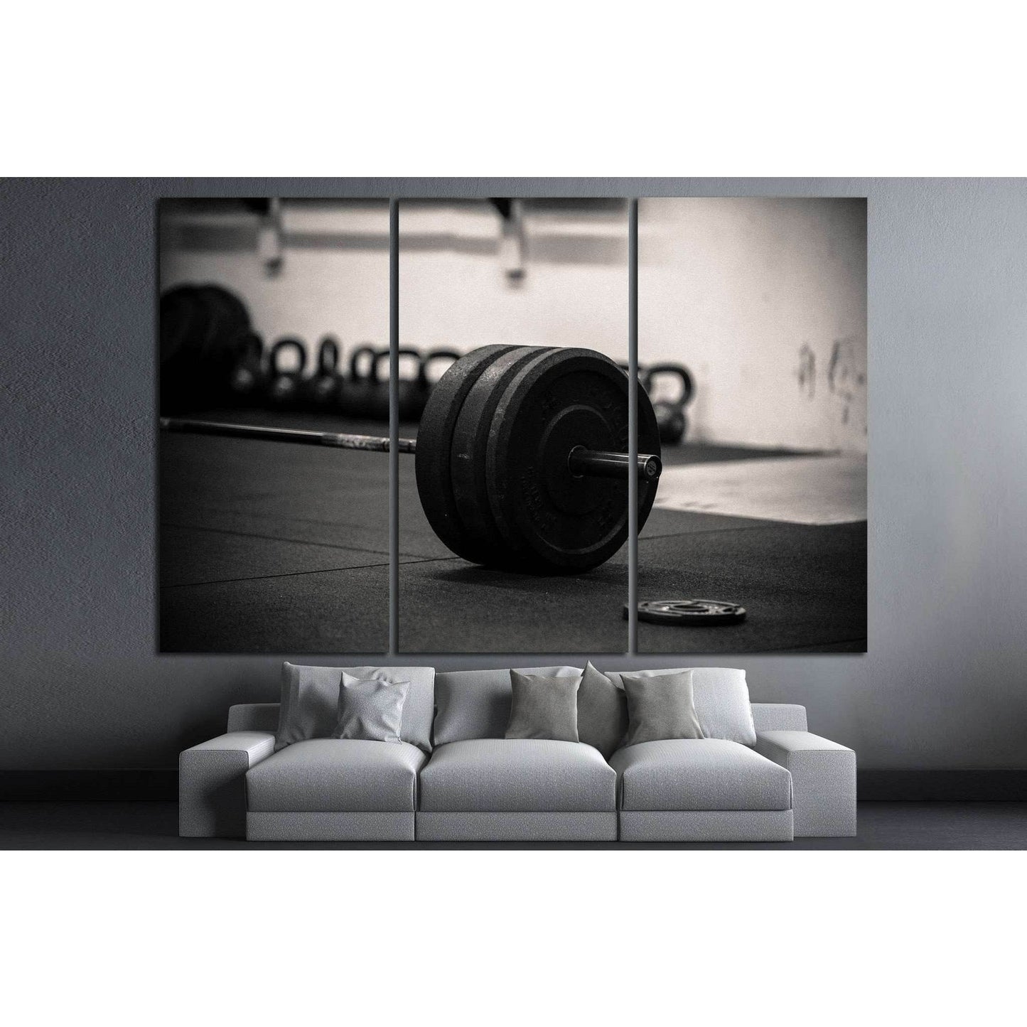 Barbell №1466 Ready to Hang Canvas Print - Zellart Canvas Prints ALL_Products, s-1466