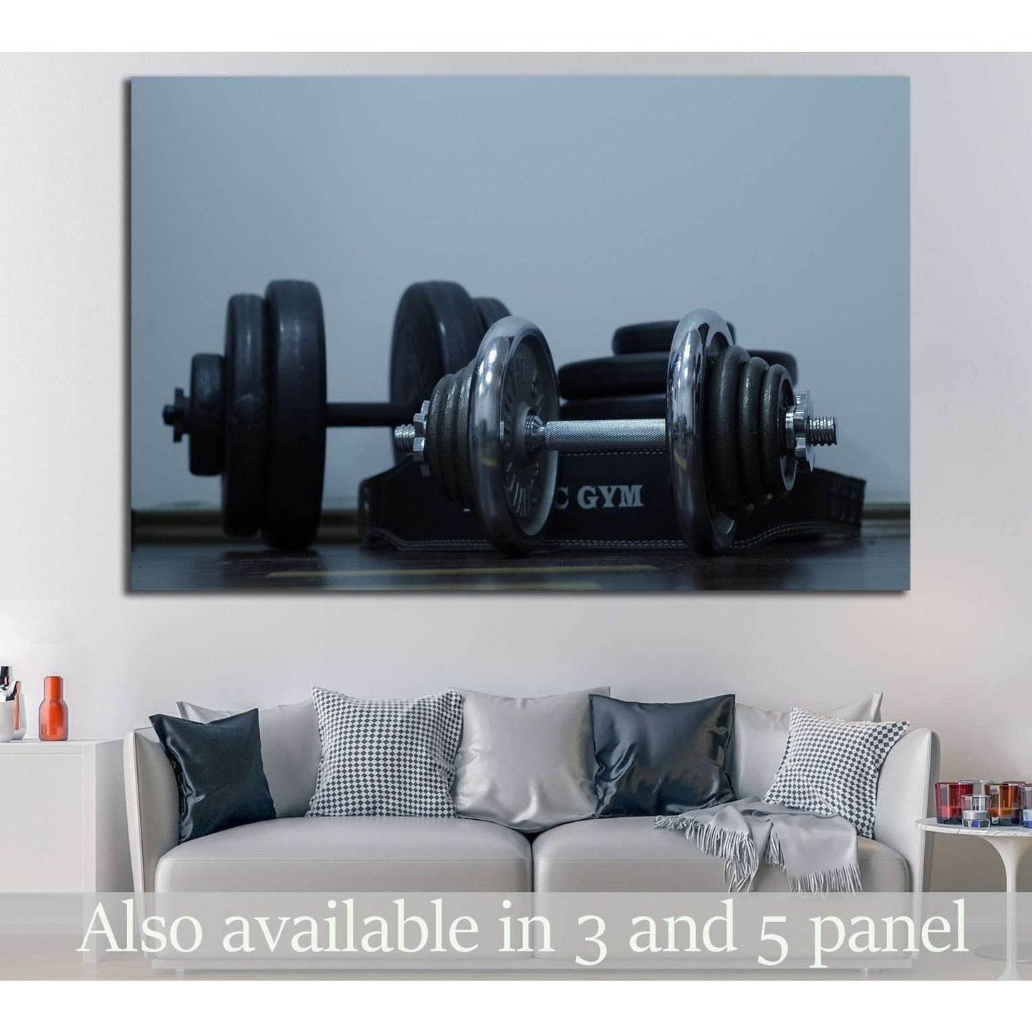 Barbells №1468 Ready to Hang Canvas Print - Zellart Canvas Prints ALL_Products, s-1468