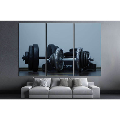 Barbells №1468 Ready to Hang Canvas PrintCanvas art arrives ready to hang, with hanging accessories included and no additional framing required. Every canvas print is hand-crafted, made on-demand at our workshop and expertly stretched around 100% North Am