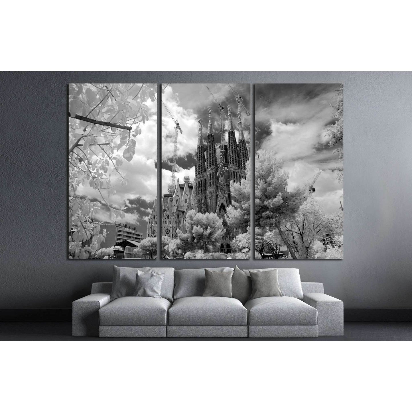 Barcelona, Spain №1813 Ready to Hang Canvas Print - Zellart Canvas Prints ALL_Products, s-1813