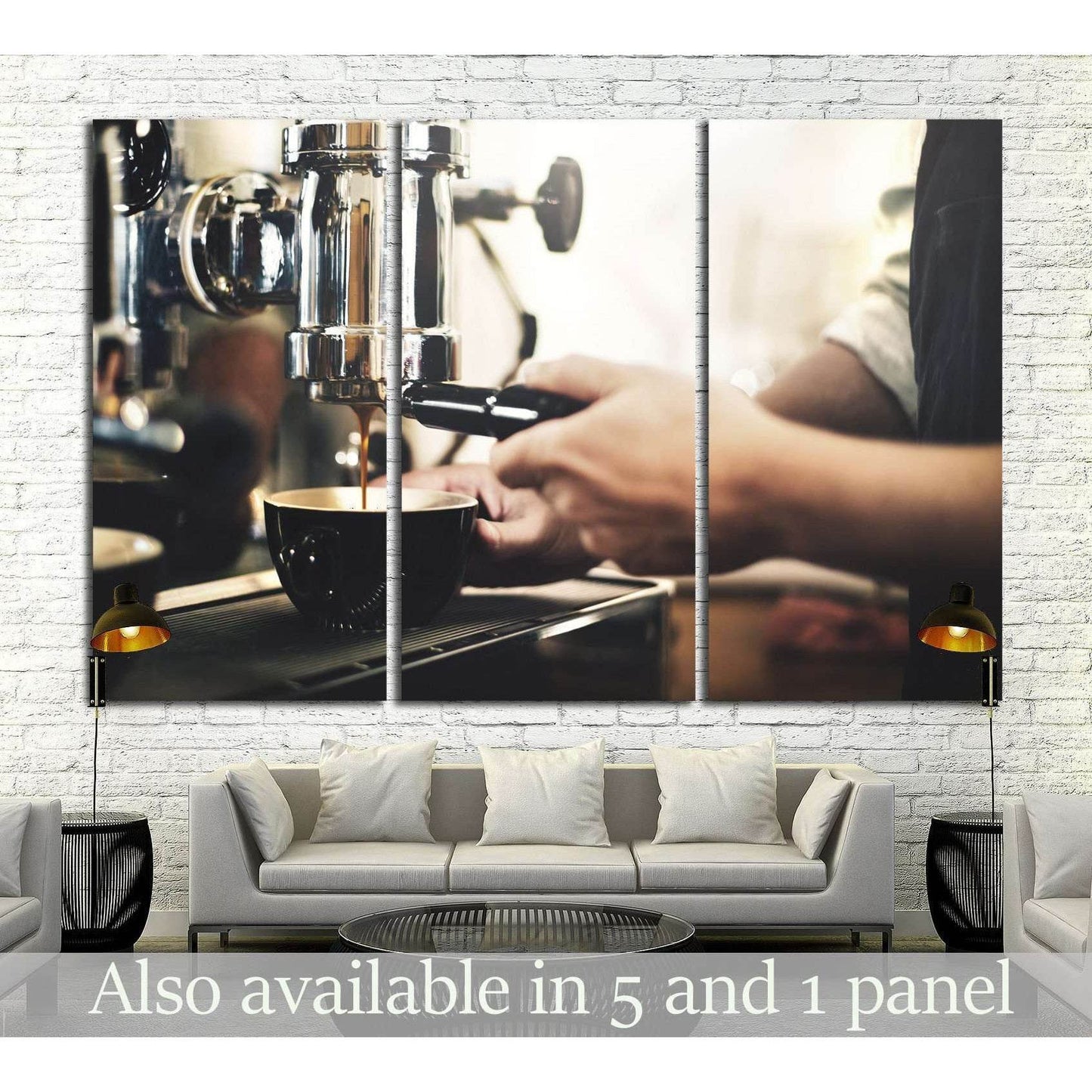 Barista Cafe Making Coffee №1448 Ready to Hang Canvas PrintCanvas art arrives ready to hang, with hanging accessories included and no additional framing required. Every canvas print is hand-crafted, made on-demand at our workshop and expertly stretched ar