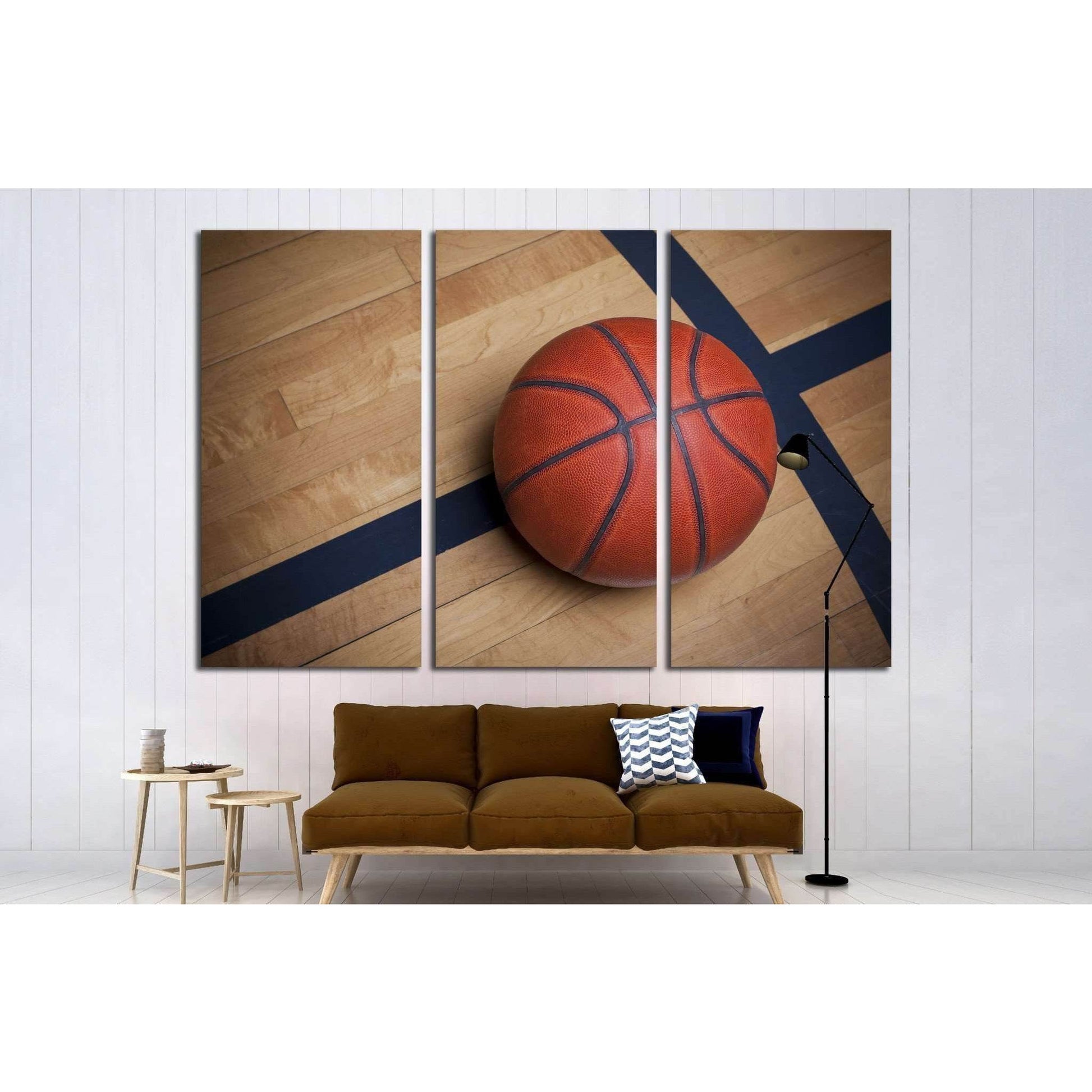 Basketball on a basketball Court №2119 Ready to Hang Canvas PrintCanvas art arrives ready to hang, with hanging accessories included and no additional framing required. Every canvas print is hand-crafted, made on-demand at our workshop and expertly stretc