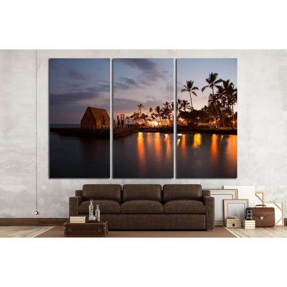 beach party Luau on Big Island Hawaii after sunset №2506 Ready to Hang Canvas Print - Zellart Canvas Prints ALL_Products, s-2506