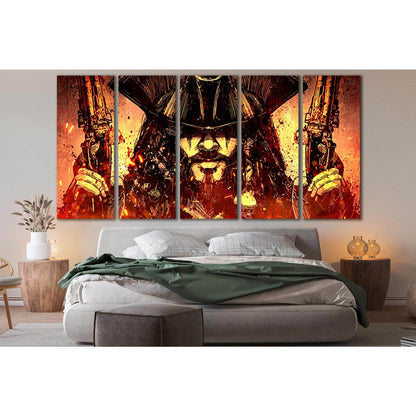 Bearded Pirate With Two Pistols №SL1251 Ready to Hang Canvas Print - Zellart Canvas Prints 0new, ALL_Products, Fantasy And Sci Fi Wall Art