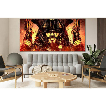 Bearded Pirate With Two Pistols №SL1251 Ready to Hang Canvas Print - Zellart Canvas Prints 0new, ALL_Products, Fantasy And Sci Fi Wall Art