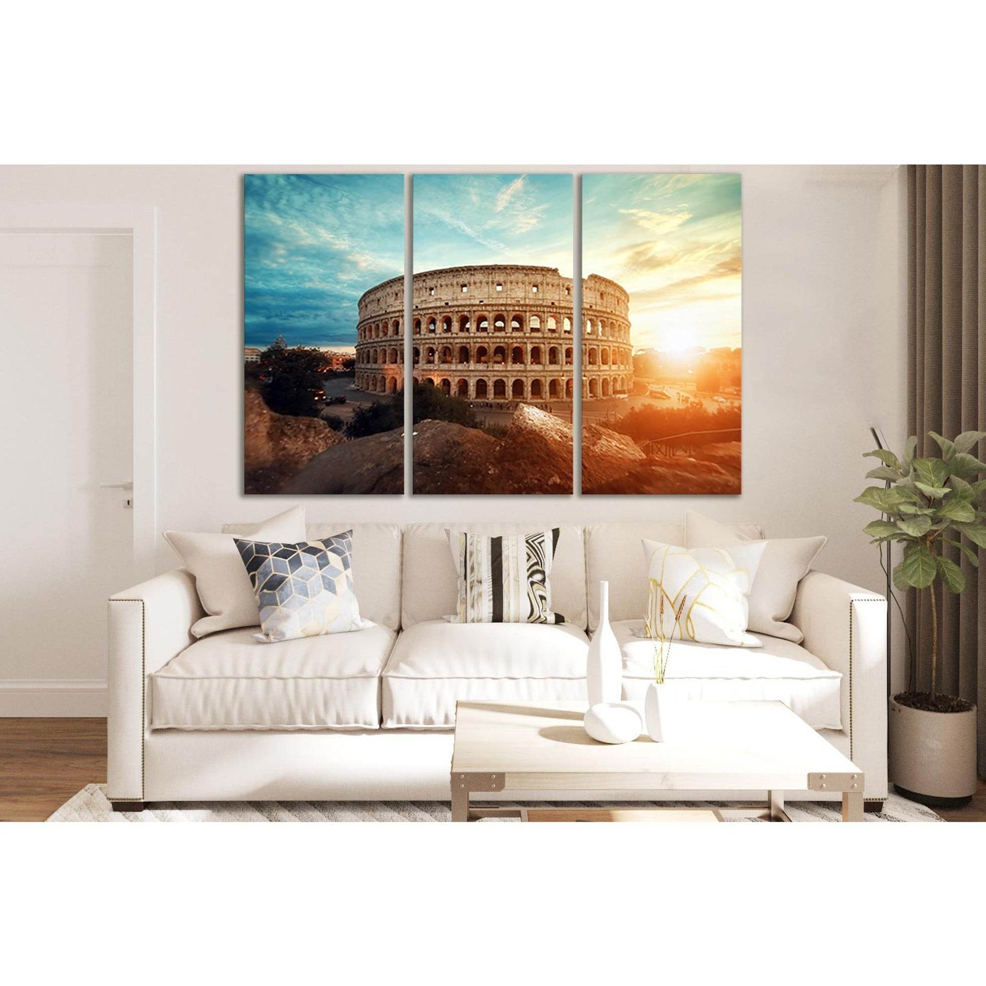 Beautiful Ancient Colosseum №SL1419 Ready to Hang Canvas Print - Zellart Canvas Prints 0new, ALL_Products, Architecture