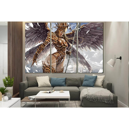 Beautiful Angel Woman Warrior №SL1237 Ready to Hang Canvas Print - Zellart Canvas Prints 0new, ALL_Products, Fantasy And Sci Fi Wall Art