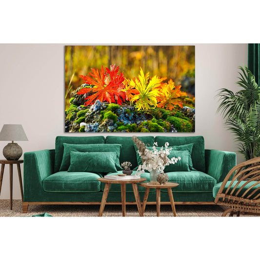 Beautiful Autumn Leaves №SL617 Ready to Hang Canvas Print - Zellart Canvas Prints 0new, ALL_Products, Autumn Wall Art