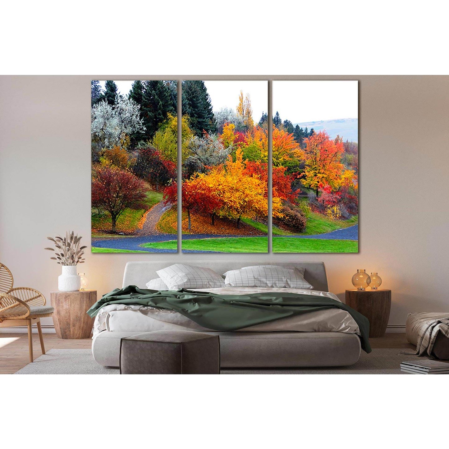 Beautiful Autumn Trees №SL622 Ready to Hang Canvas Print - Zellart Canvas Prints 0new, ALL_Products, Autumn Wall Art