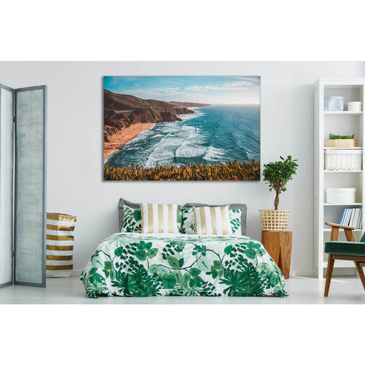 Beautiful Beach And Sea Waves №SL91 Ready to Hang Canvas Print - Zellart Canvas Prints 0new, ALL_Products, Beach Ocean & Waves