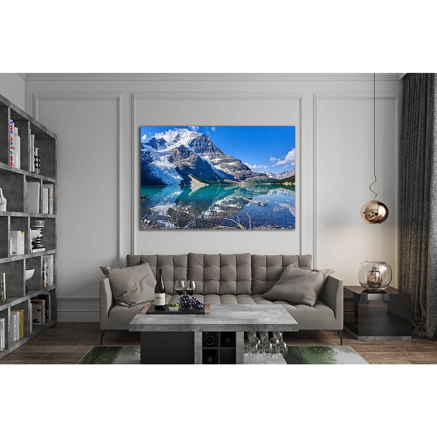 Beautiful Berg Lake №Sl38 Ready to Hang Canvas Print - Zellart Canvas Prints 0new, ALL_Products, Nature & Landscapes Canvas Print