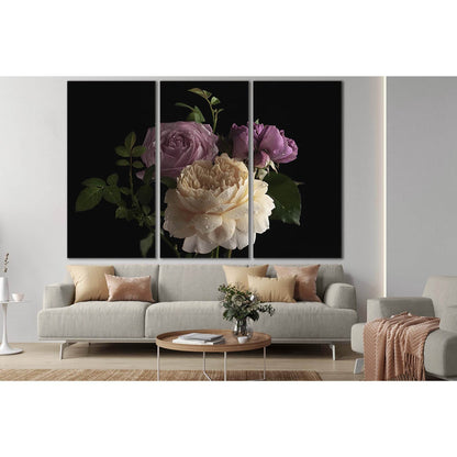 Beautiful Bunch Of Colorful Roses №SL716 Ready to Hang Canvas Print - Zellart Canvas Prints 0new, ALL_Products, Floral & Botanical Wall Art