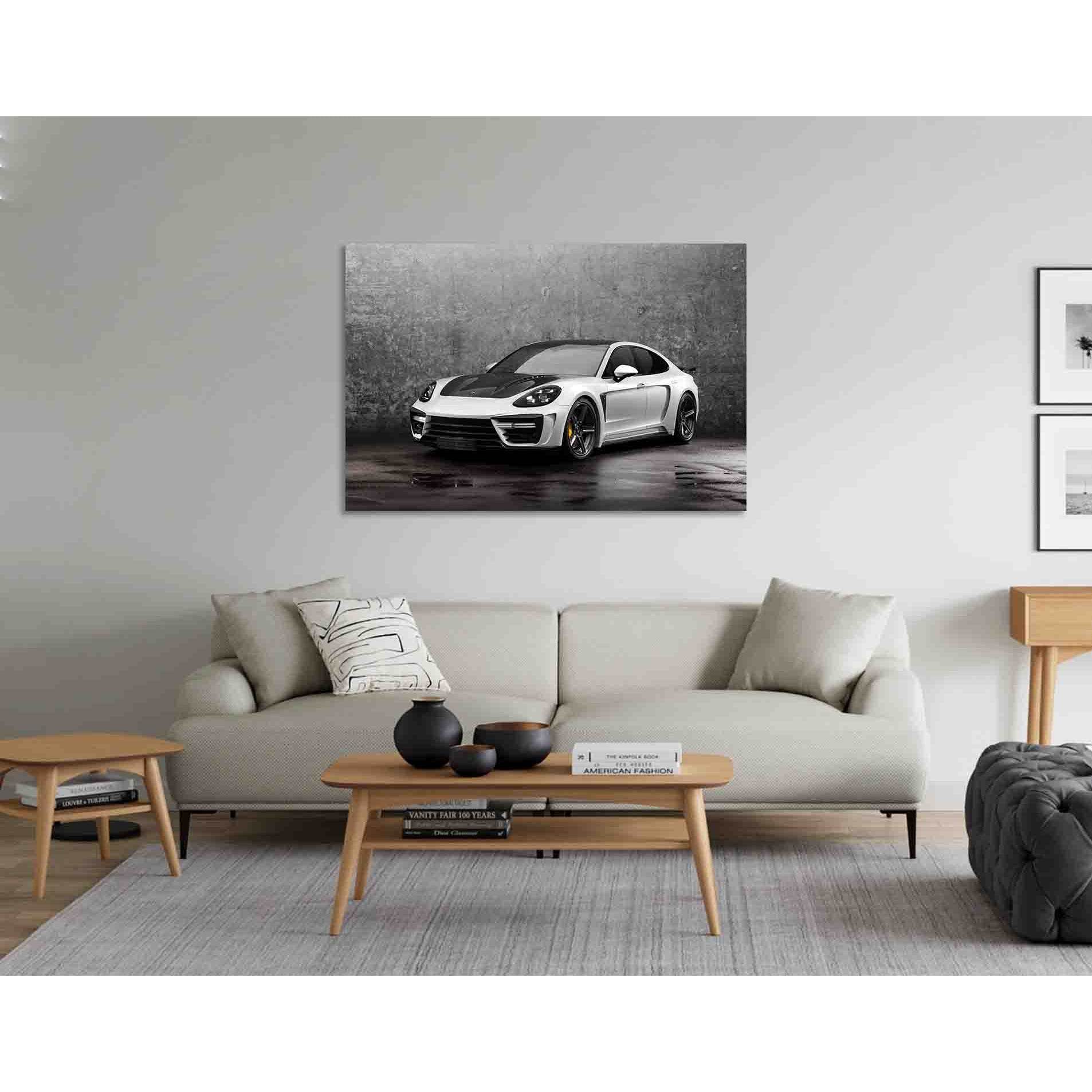 Beautiful car №D2810 Ready to Hang Canvas Print - Zellart Canvas Prints 0new, ALL_Products, Black & White Wall Art
