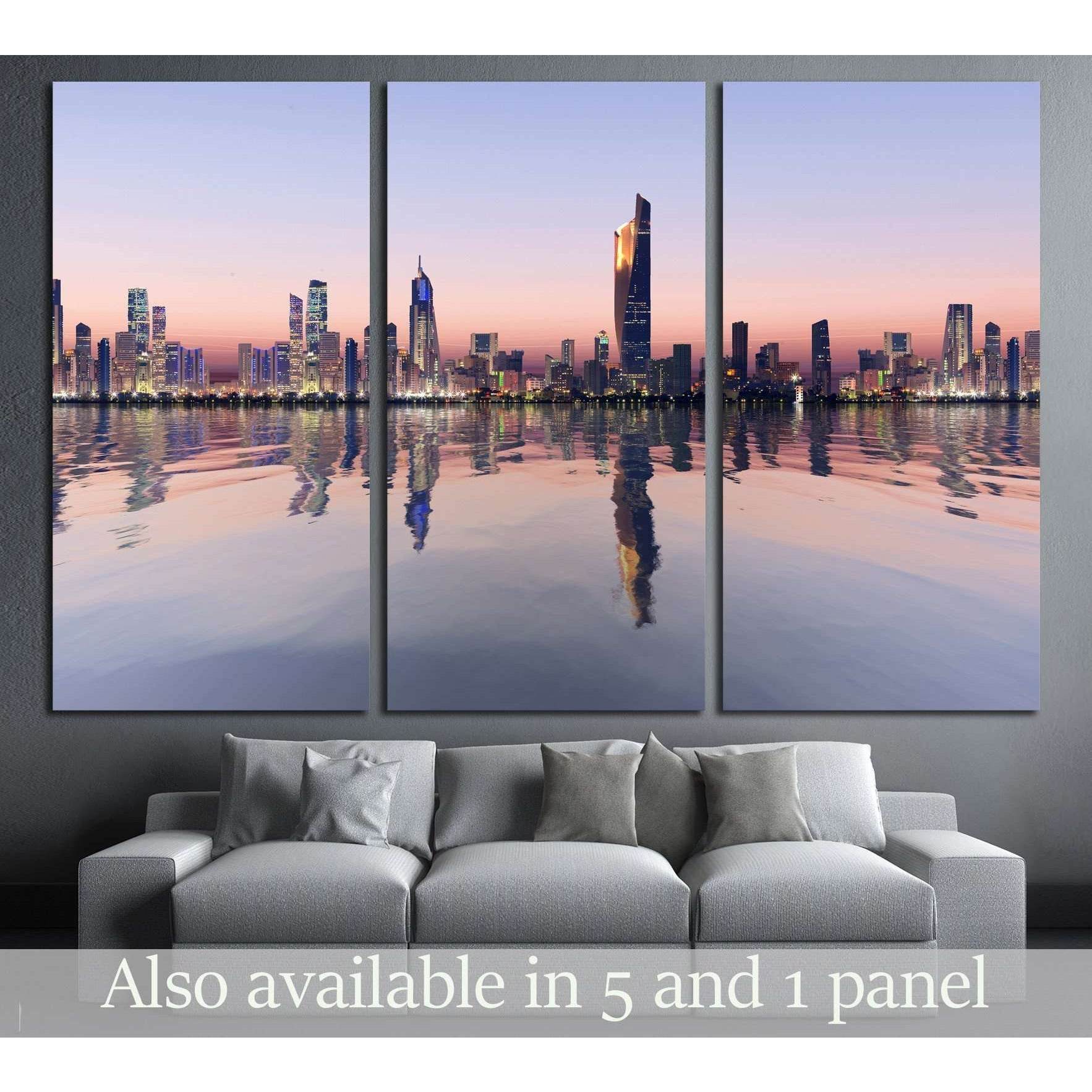 beautiful dawn view of kuwait cityscape №2327 Ready to Hang Canvas PrintCanvas art arrives ready to hang, with hanging accessories included and no additional framing required. Every canvas print is hand-crafted, made on-demand at our workshop and expertly