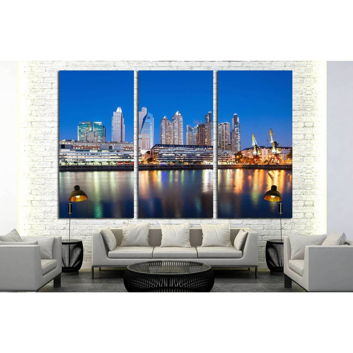 Beautiful downtown Tampa Florida at twilight №1221 Ready to Hang Canvas Print - Zellart Canvas Prints ALL_Products, s-1221