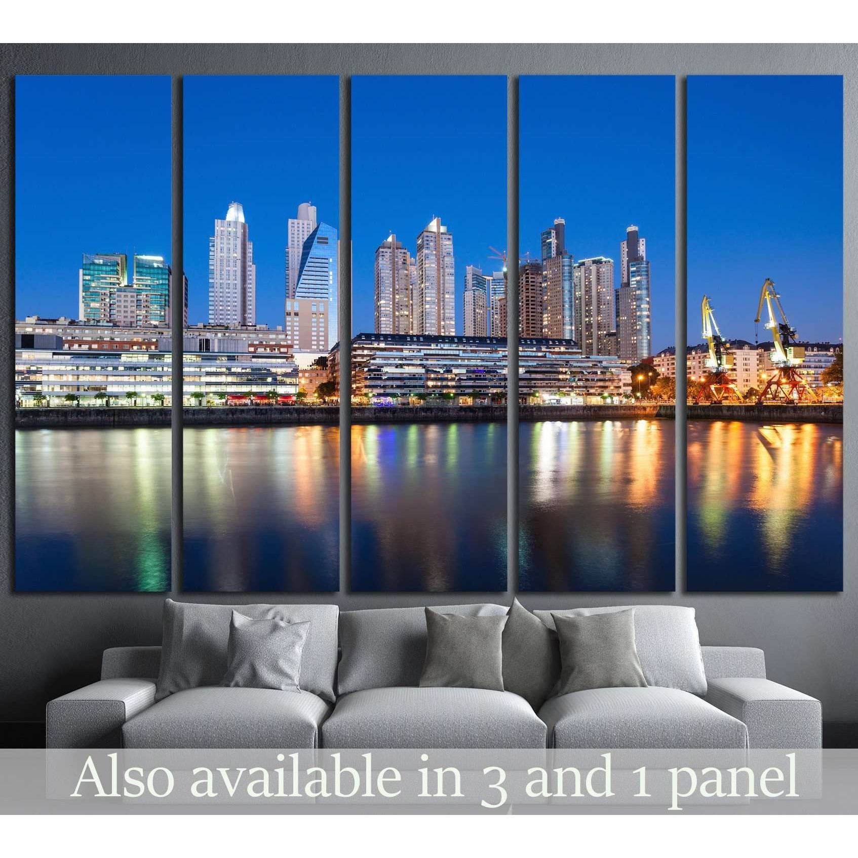 Beautiful downtown Tampa Florida at twilight №1221 Ready to Hang Canvas Print - Zellart Canvas Prints ALL_Products, s-1221