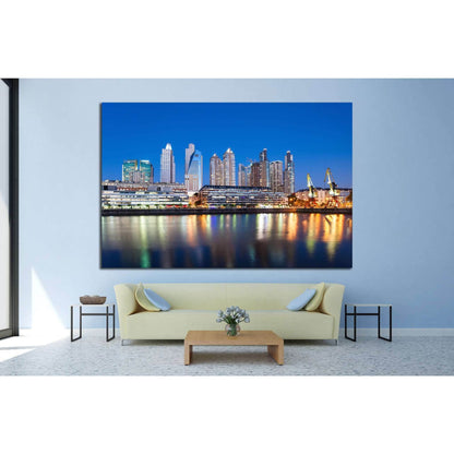 Beautiful downtown Tampa Florida at twilight №1221 Ready to Hang Canvas Print - Zellart Canvas Prints ALL_Products, s-1221