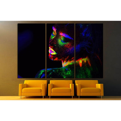 Beautiful extraterrestrial model woman in neon light. №2759 Ready to Hang Canvas PrintCanvas art arrives ready to hang, with hanging accessories included and no additional framing required. Every canvas print is hand-crafted, made on-demand at our worksho