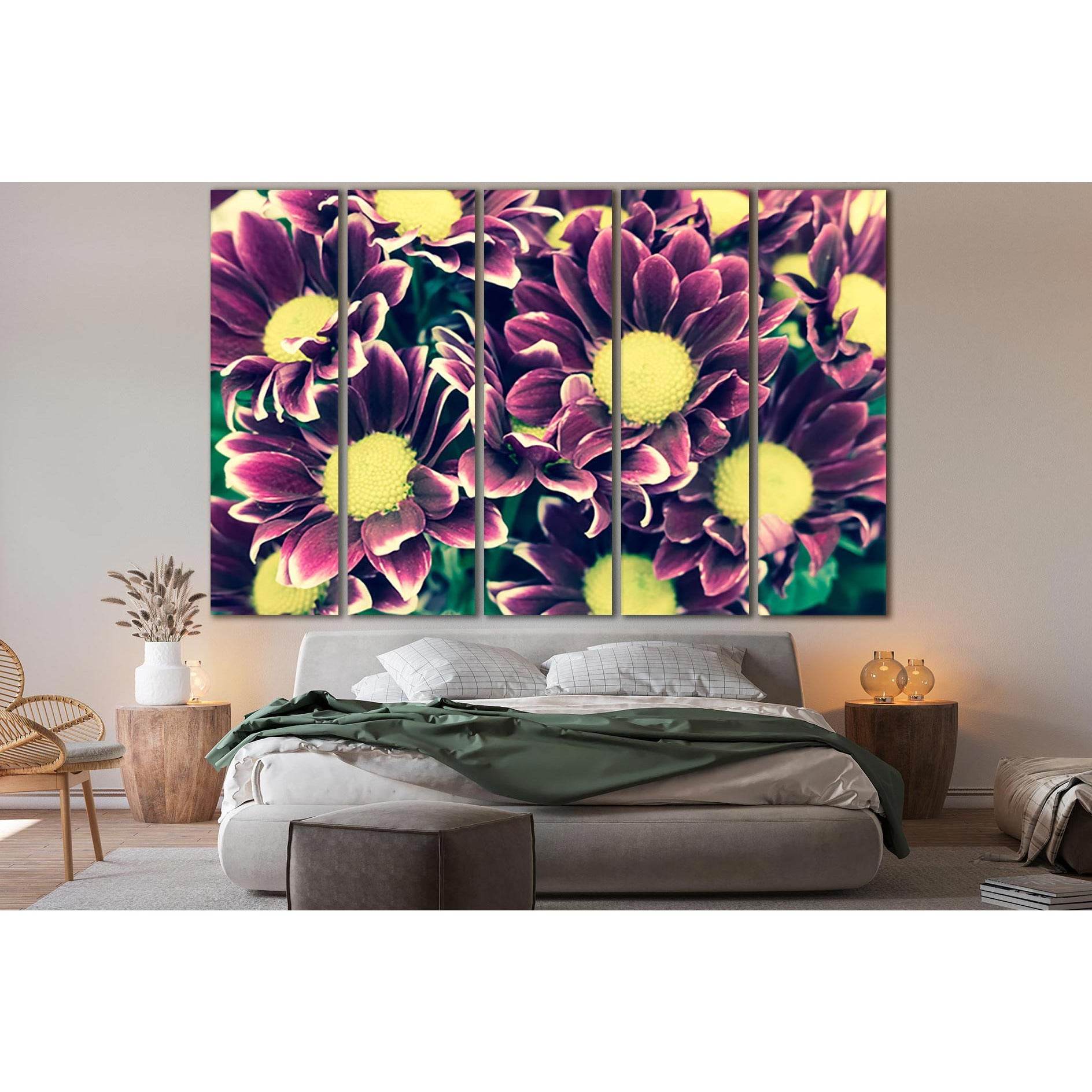 Beautiful Flowers №SL712 Ready to Hang Canvas Print - Zellart Canvas Prints 0new, ALL_Products, Floral & Botanical Wall Art