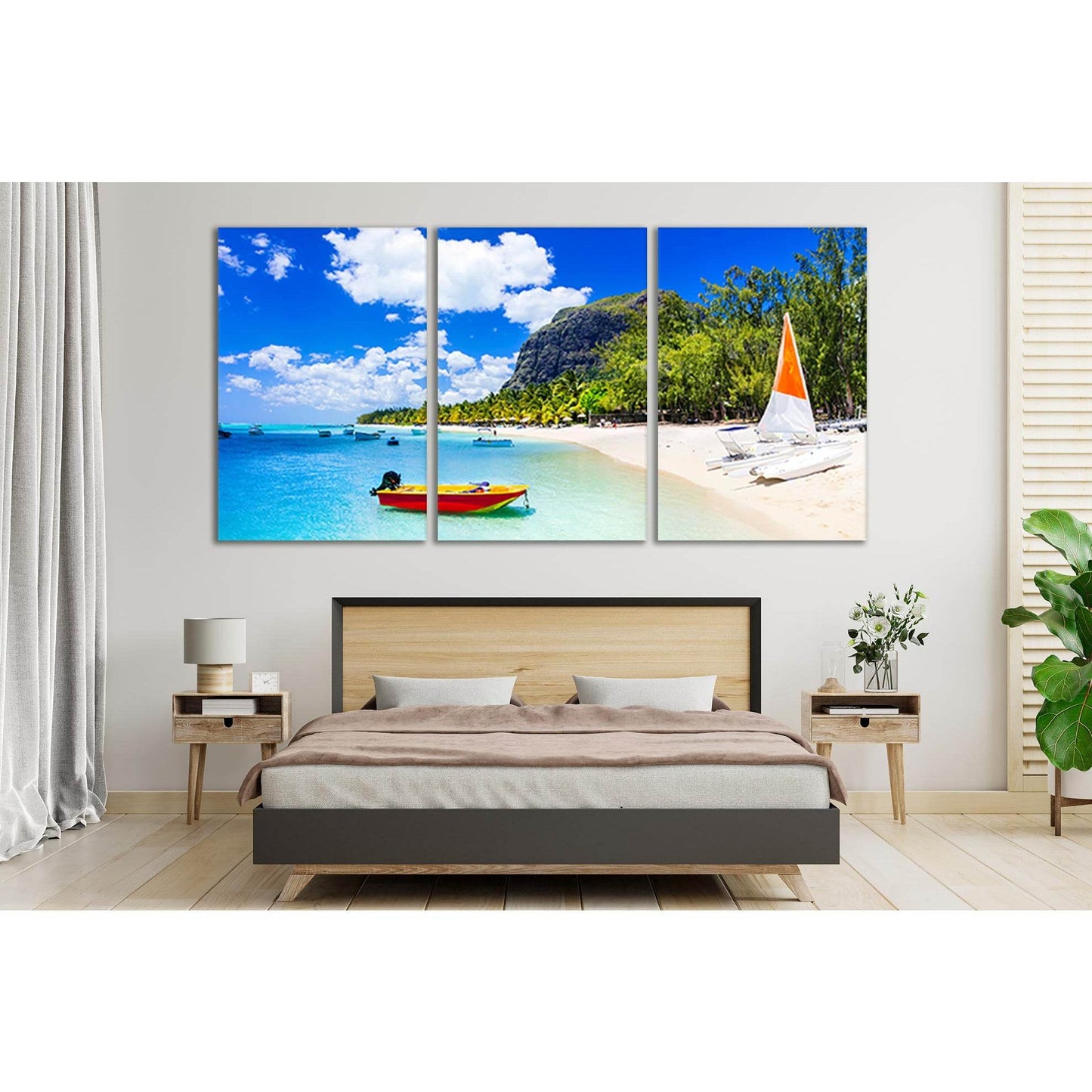 Beautiful Island Mauritius №SL65 Ready to Hang Canvas Print - Zellart Canvas Prints 0new, ALL_Products, Beach Ocean & Waves