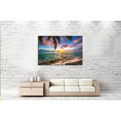Beautiful Lanikai, Kailua Sunrise in Hawaii №3072 Ready to Hang Canvas Print - Zellart Canvas Prints ALL_Products, s-3071