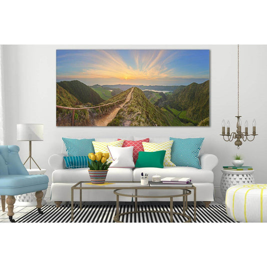 Beautiful Mountain Road №SL278 Ready to Hang Canvas Print - Zellart Canvas Prints 0new, ALL_Products, SUNRISE & SUNSET WALL ART