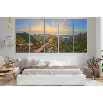 Beautiful Mountain Road №SL278 Ready to Hang Canvas Print - Zellart Canvas Prints 0new, ALL_Products, SUNRISE & SUNSET WALL ART