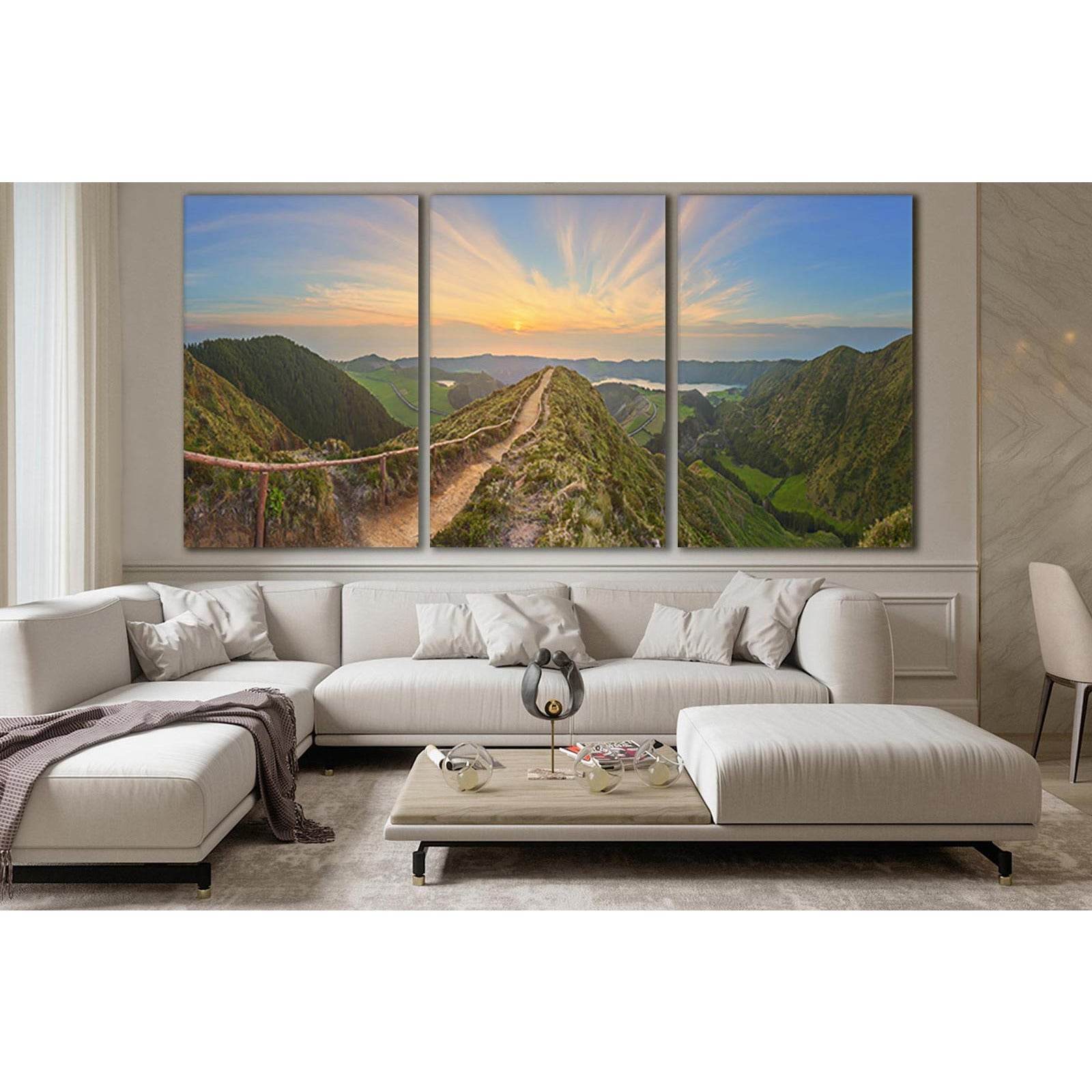 Beautiful Mountain Road №SL278 Ready to Hang Canvas Print - Zellart Canvas Prints 0new, ALL_Products, SUNRISE & SUNSET WALL ART
