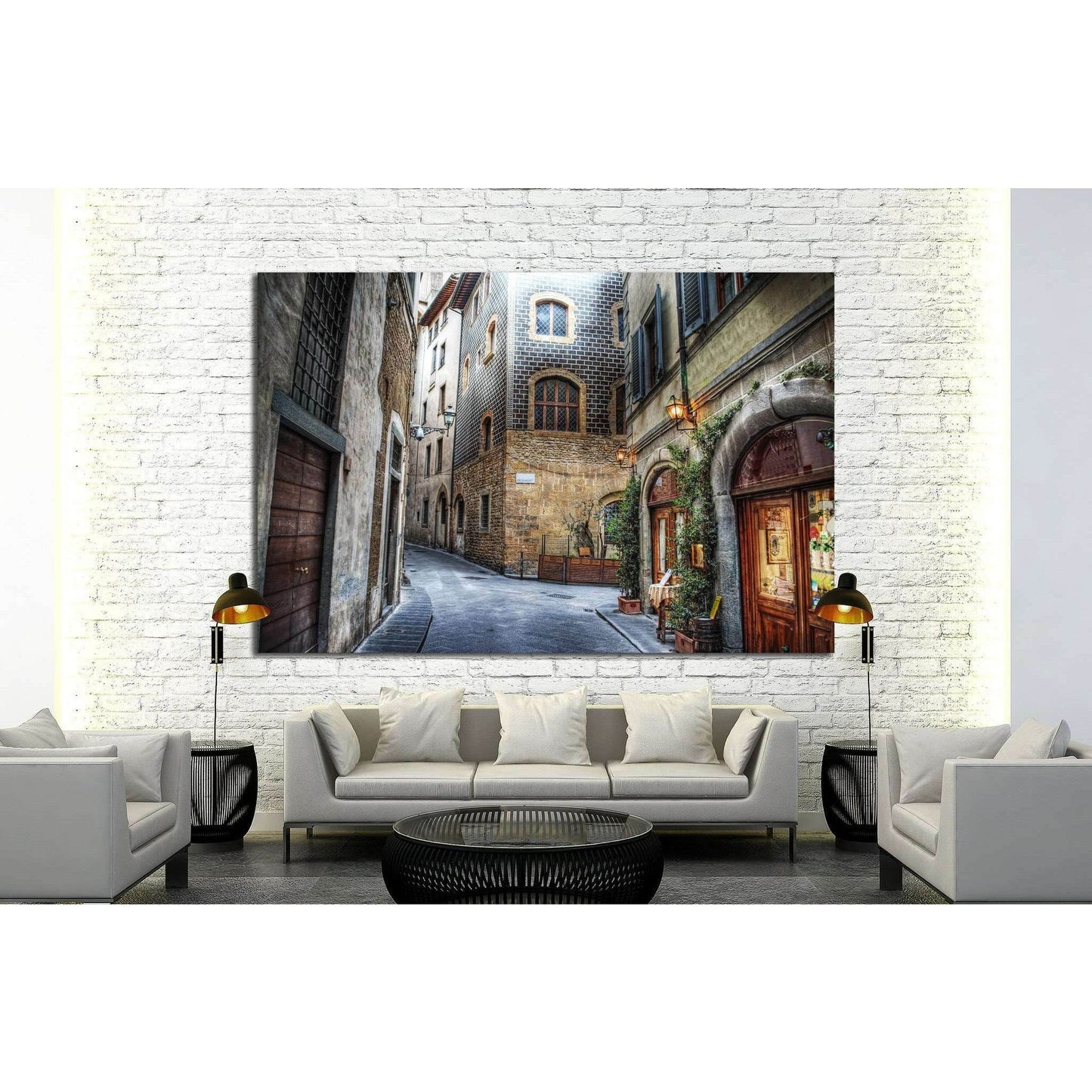 beautiful narrow street in Florence, Italy №1447 Ready to Hang Canvas PrintCanvas art arrives ready to hang, with hanging accessories included and no additional framing required. Every canvas print is hand-crafted, made on-demand at our workshop and exper