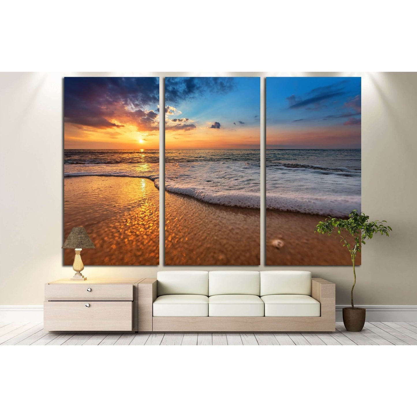Beautiful natural seascape №3185 Ready to Hang Canvas Print - Zellart Canvas Prints ALL_Products, s-3185