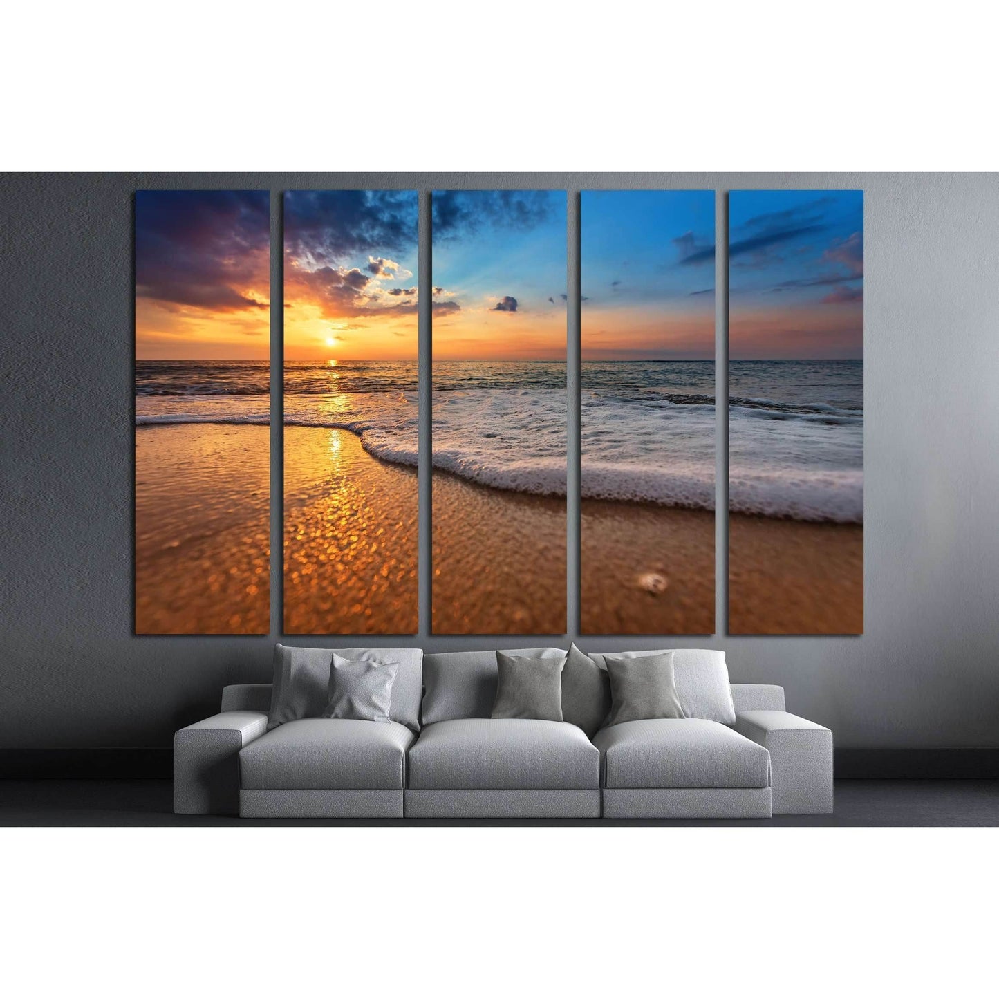 Beautiful natural seascape №3185 Ready to Hang Canvas Print - Zellart Canvas Prints ALL_Products, s-3185