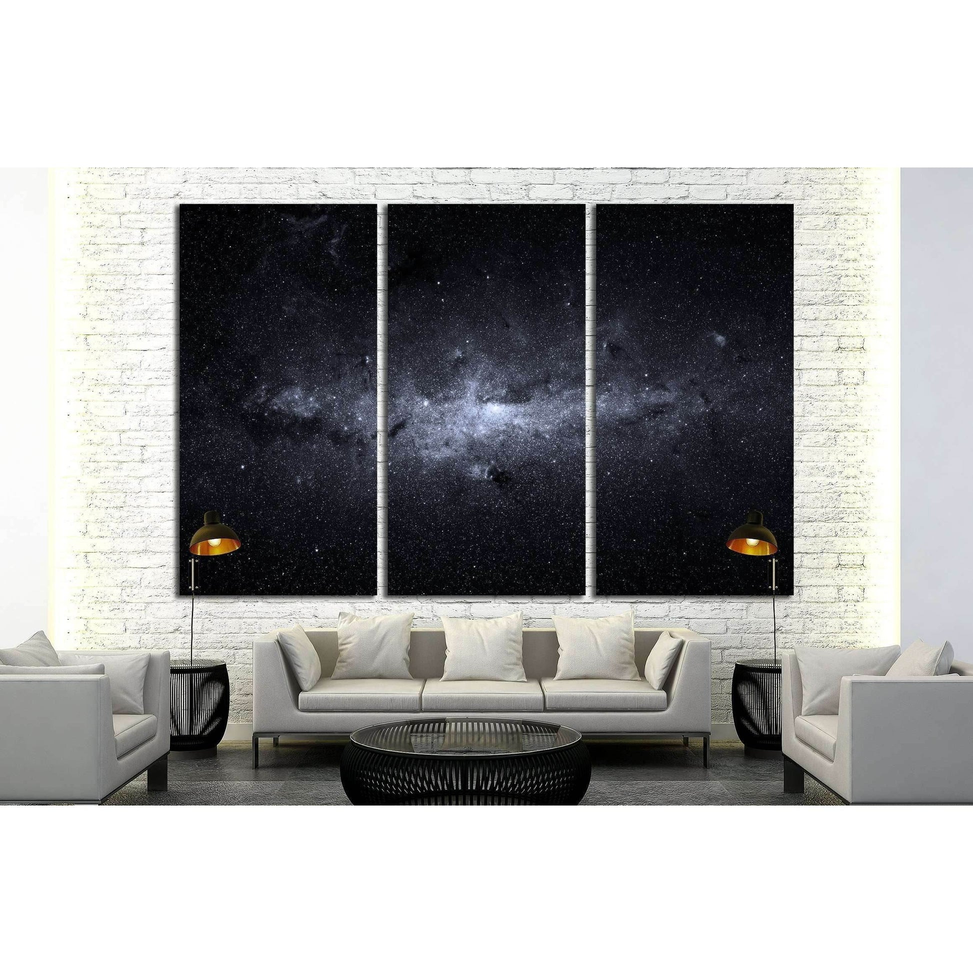 Beautiful night sky. Elements of this image furnished by NASA №2452 Ready to Hang Canvas Print - Zellart Canvas Prints ALL_Products, s-2452