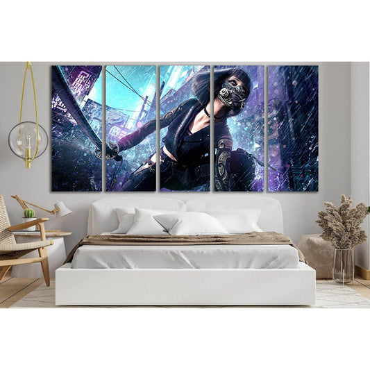 Beautiful Ninja Girl №SL1233 Ready to Hang Canvas Print - Zellart Canvas Prints 0new, ALL_Products, Fantasy And Sci Fi Wall Art