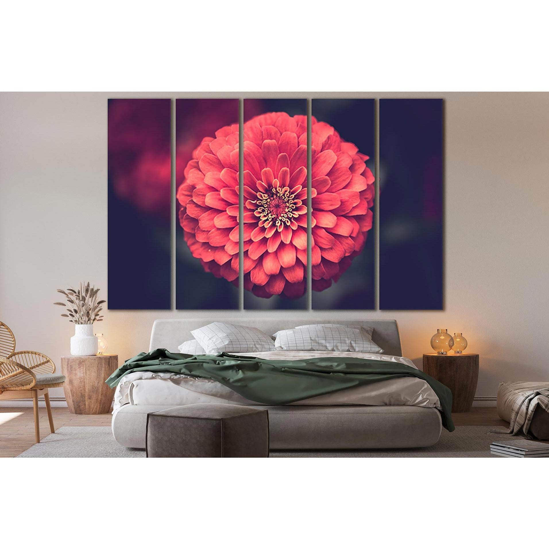 Beautiful Red Flower №SL690 Ready to Hang Canvas Print - Zellart Canvas Prints 0new, ALL_Products, Floral & Botanical Wall Art