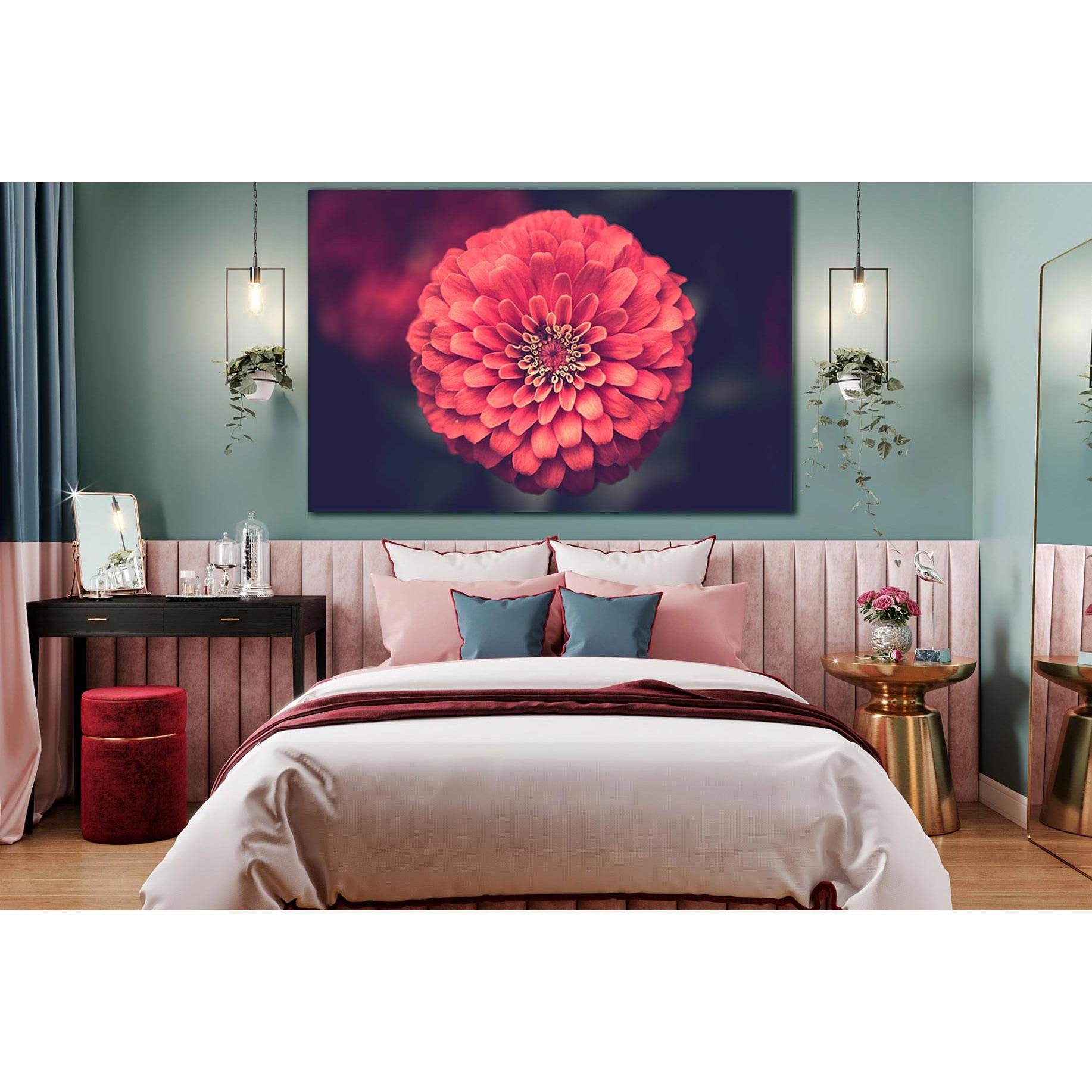 Beautiful Red Flower №SL690 Ready to Hang Canvas Print - Zellart Canvas Prints 0new, ALL_Products, Floral & Botanical Wall Art