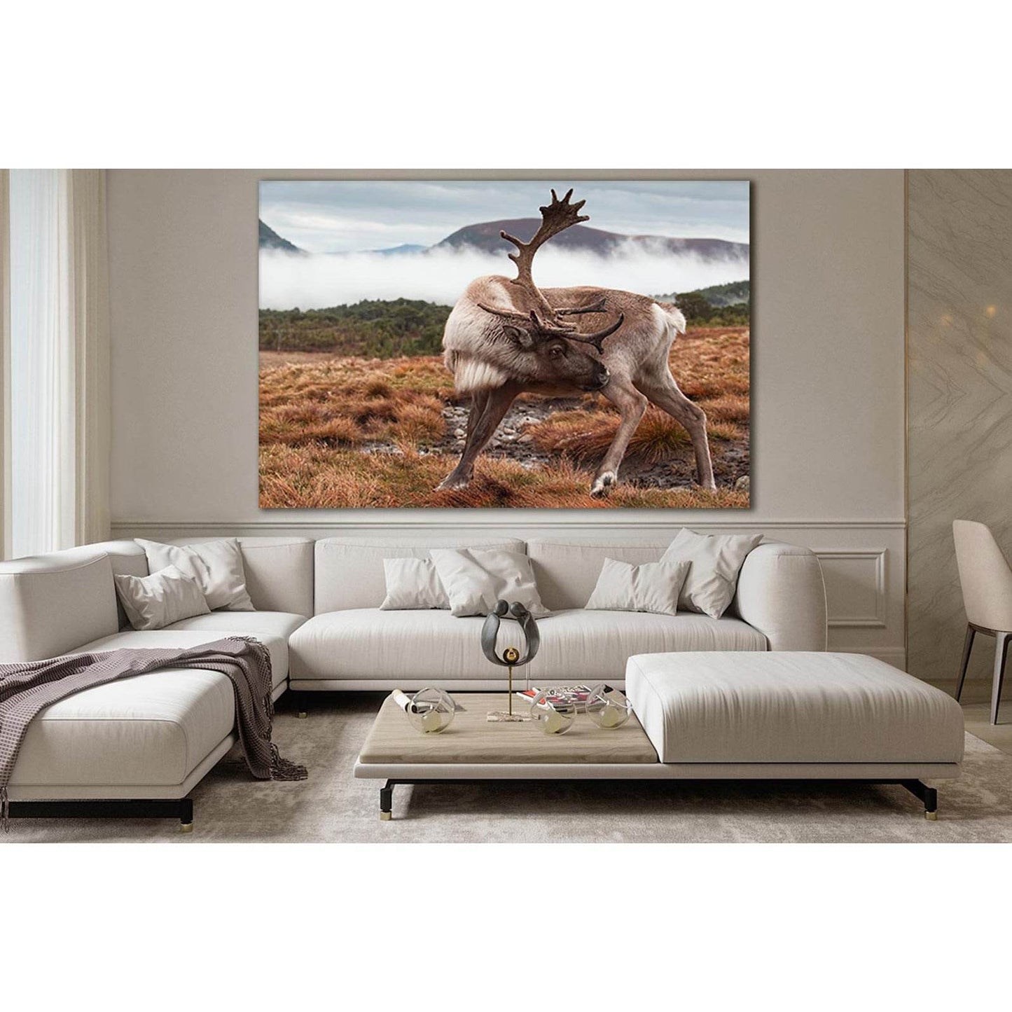 Beautiful Reindeer №SL1031 Ready to Hang Canvas Print - Zellart Canvas Prints 0new, ALL_Products, Animals & Wildlife