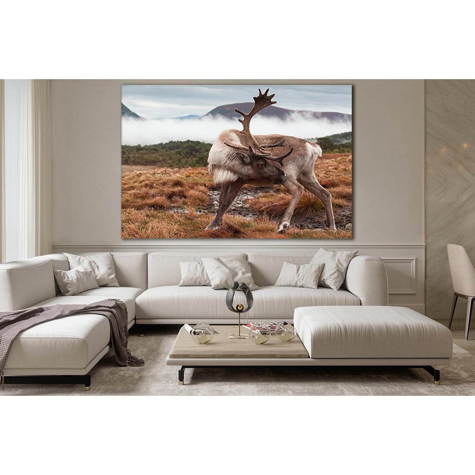 Beautiful Reindeer №SL1031 Ready to Hang Canvas Print - Zellart Canvas Prints 0new, ALL_Products, Animals & Wildlife