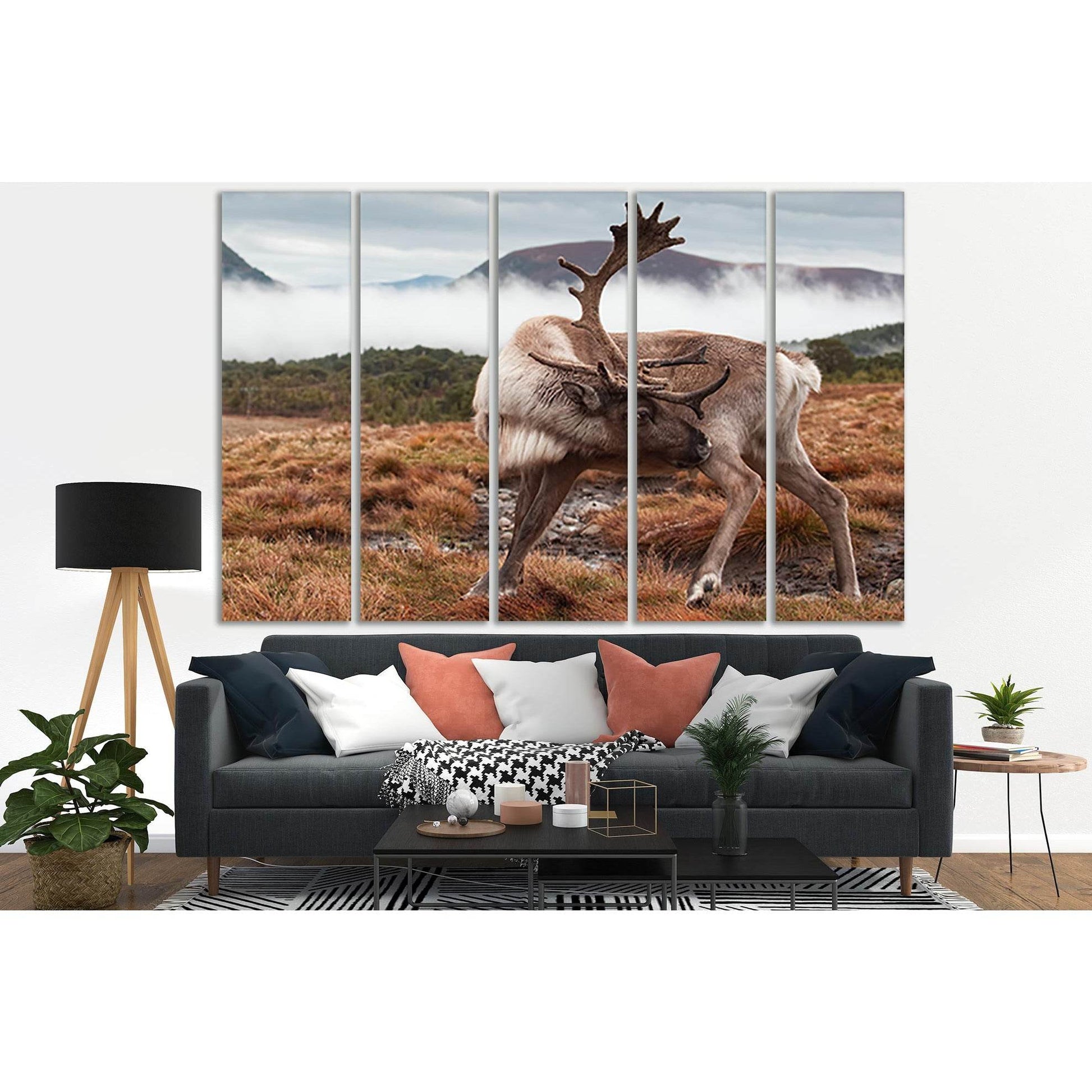 Beautiful Reindeer №SL1031 Ready to Hang Canvas Print - Zellart Canvas Prints 0new, ALL_Products, Animals & Wildlife