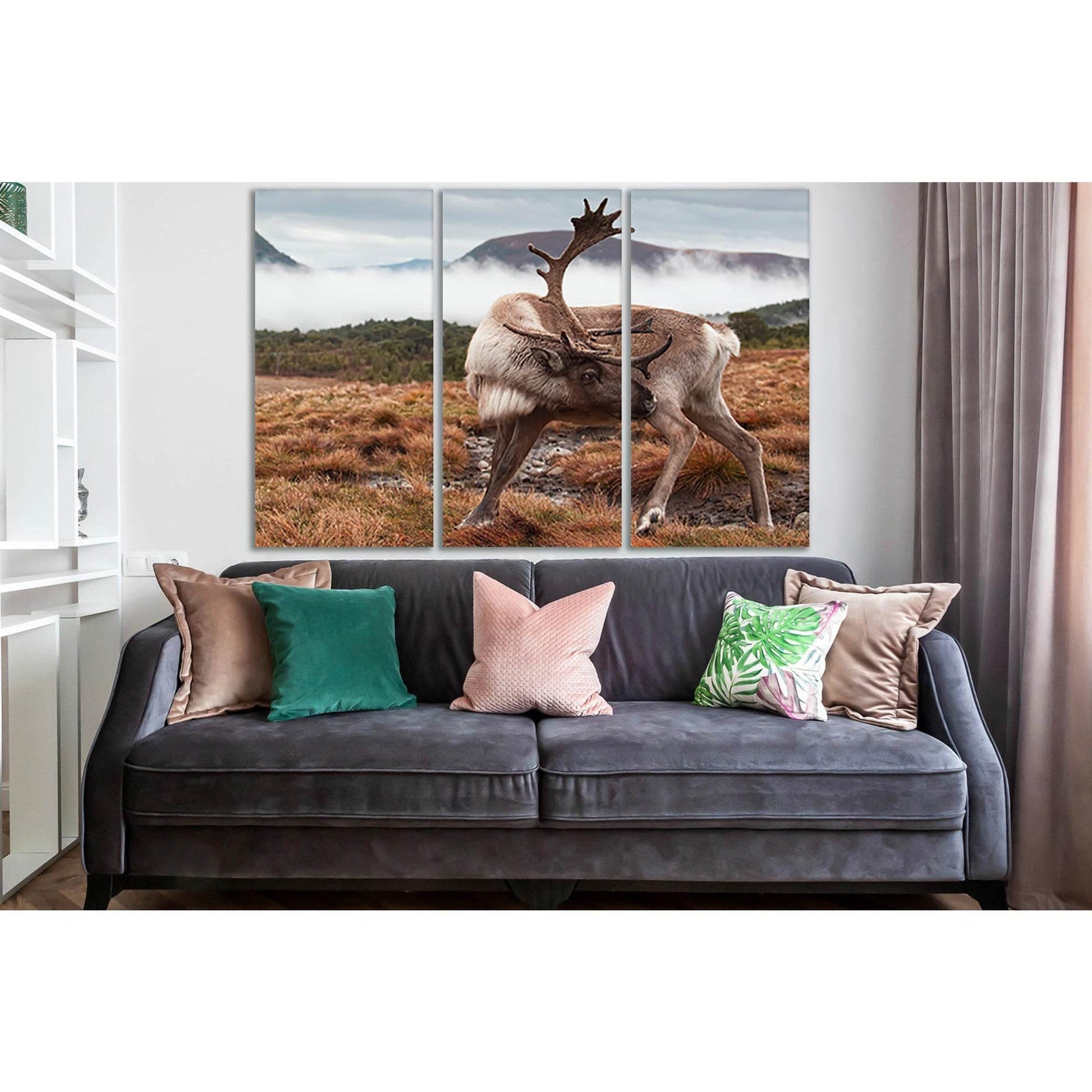 Beautiful Reindeer №SL1031 Ready to Hang Canvas Print - Zellart Canvas Prints 0new, ALL_Products, Animals & Wildlife