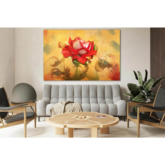 Beautiful Rose Oil Painting №SL570 Ready to Hang Canvas Print - Zellart Canvas Prints 0new, ALL_Products, Oil Painting Wall Art