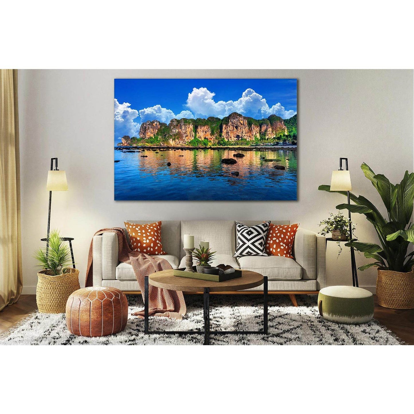 Beautiful Scenic Beach Thailand №SL158 Ready to Hang Canvas Print - Zellart Canvas Prints 0new, ALL_Products, Beach Ocean & Waves