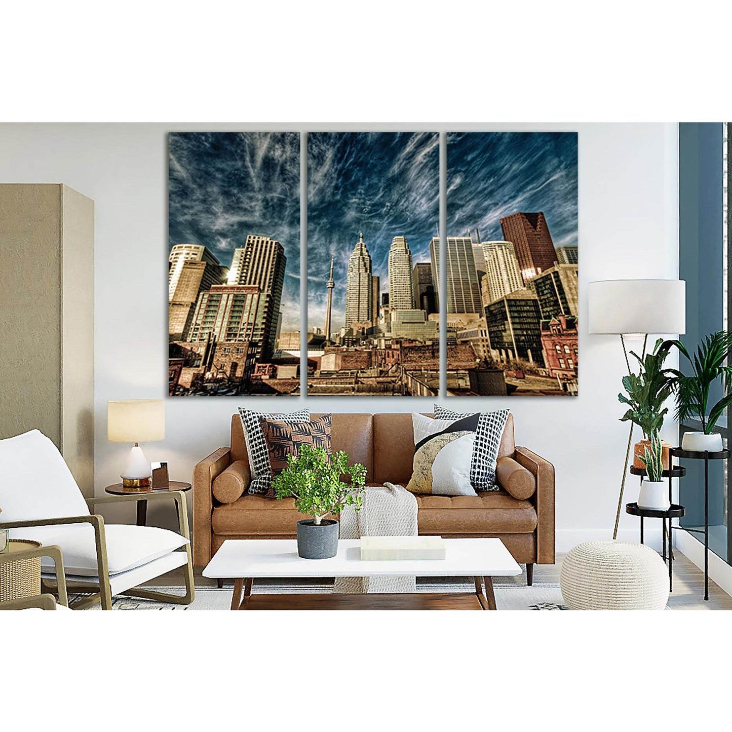 Beautiful Sky Over Ontario Canada №SL1464 Ready to Hang Canvas Print - Zellart Canvas Prints 0new, ALL_Products, CITYSCAPES & SKYLINES