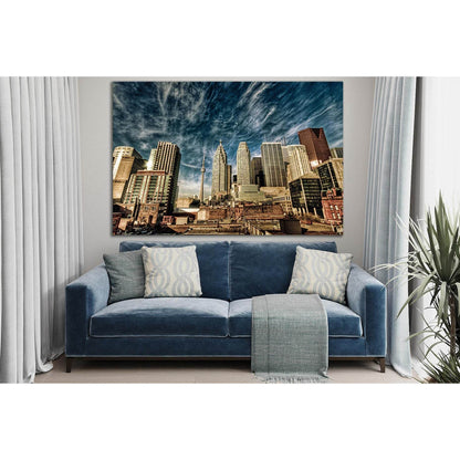 Beautiful Sky Over Ontario Canada №SL1464 Ready to Hang Canvas Print - Zellart Canvas Prints 0new, ALL_Products, CITYSCAPES & SKYLINES