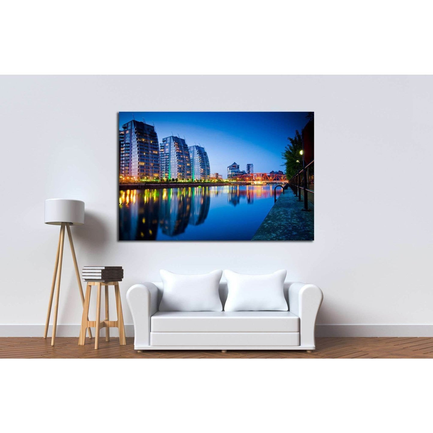 Beautiful skyline of Salford Quays Manchester №2046 Ready to Hang Canvas PrintCanvas art arrives ready to hang, with hanging accessories included and no additional framing required. Every canvas print is hand-crafted, made on-demand at our workshop and ex