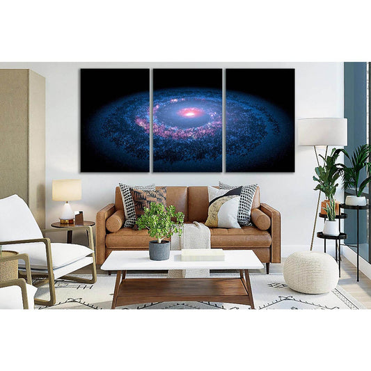 Beautiful Spiral Galaxy №SL437 Ready to Hang Canvas Print - Zellart Canvas Prints 0new, ALL_Products, Astronomy & Space Canvas Wall Art